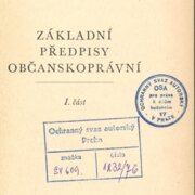 Základní předpisy občanskoprávní I.