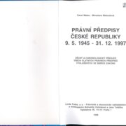 Právní předpisy České republiky 9. 5. 1945 - 31. 2. 1997