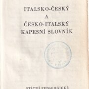 Italsko-český a česko-italský kapesní slovník