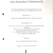 Kommentar zum deutschen Urheberrecht