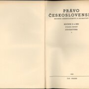 Právo Československé - sborník zákonodárství a judikatury - ročník II. svazek druhý