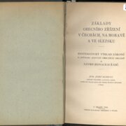 Základy obecního zřízení v Čechách, na Moravě a ve Slezsku - Systematický výklad zákonů