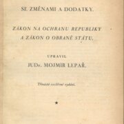 Trestní zákon - Zákon na ochranu republiky a zákon o ochraně státu