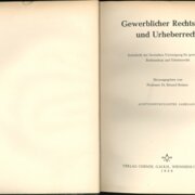 Gewerblicher Rechtsschutz und Urheberrecht