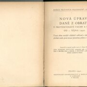Nová úprava daně z obratu v protektorátě Čechy a Morava od I. října 1940