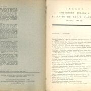 Unesco copyright bulletin - Bulletin du droit D'auteur