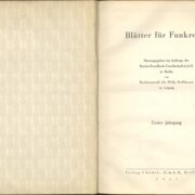 Herausgegeben im Auftrage der Reichs-Rundfunk-Gesellschaft m. b. H. in Berlin