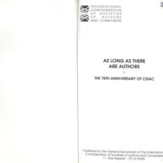 As long as there are authors - The 70th anniversary of cisac