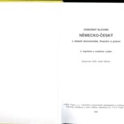 Odborný slovník Německo - Český s oblasti ekonomcké, finanční a právní
