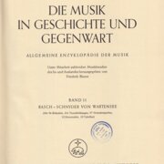 Die Musik in Geschichte und Gegenwart, Band 11: Rasch - Schnyder von Wartensee
