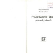 Francouzsko - Český právnický slovník