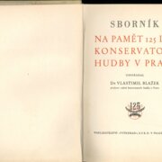 Sborník - Na paměť 125 let konservatoře hudby v Praze