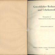 Gewerblicher Rechtsschutz und Urheberrecht