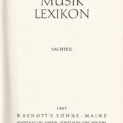 Riemann Musik Lexikon Sachteil