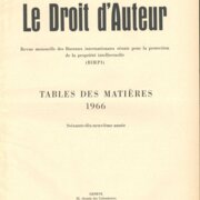 Le Droit d'Auteur
