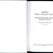 Odborný Česko - Anglický slovník z oblasti ekonomické, obchodní, finanční a právní - 2. rozšířené vydání