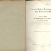 Gewerblicher Rechtsschutz und Urheberrecht