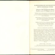 Schweizerische Musikzeitung revue musicale Suisse