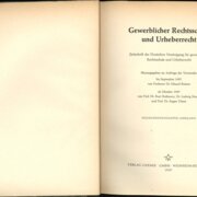 Gewerblicher Rechtsschutz und Urheberrecht