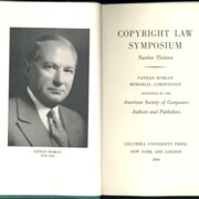 Copyright law symposium - Number thirteen