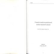 Finanční analýza společnosti na bázi účetních výkazů