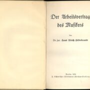 Der Urbeitsvertrag des Musikers