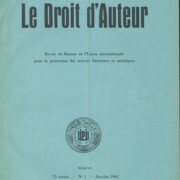 Le Droit d'Auteur
