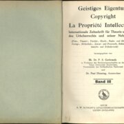 Internationale Zeitschrift fůr Theorie und Praxis des Urheberrechts und seiner Nebengebiete - Band 3 1937/1938