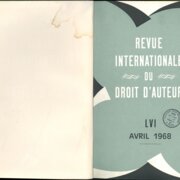 Revue Internationale du Droit d'Auteur LVI.