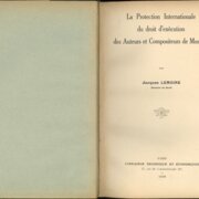 La Protection Internationale du droit d'exécution des Auteurs et Compositeurs de Musique