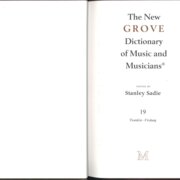 The New Grove Dictionary of Music and Musicians 19.