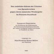 Der rechtliche Schutz der Urheber von Sprachwerken