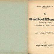 Radiodiffusion - Probléme social Probléme de droit Public