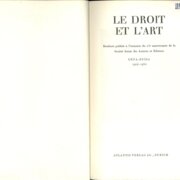 Le Droit et L'art (1924 - 1950)