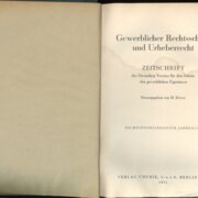 Gewerblicher Rechtsschutz und Urheberrecht