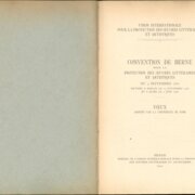 CONVENTION DE BERNE POUR LA PROTECTION DES (EUVRES LITTÉRAIRES ET ARTISTIQUES