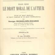 Le Droit Moral de l'auteur