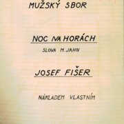 Noc na horách, Josef Fišer