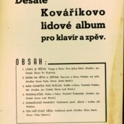 Desáté Kováříkovo lidové album pro klavír a zpěv
