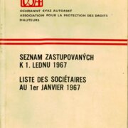Seznam zastupovaných k 1. lednu 1967