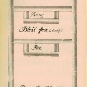 Bleší fose, zdálo se mě má panenko