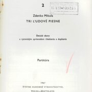 Edícia sborového spevu 2 - Tri ľudové piesne