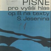 Písně pro vyšší hlas op. 8.