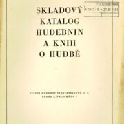 Skladový katalog hudebnin a knih o hudbě