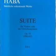 Suite für Violine solo im Vierteltonsystem