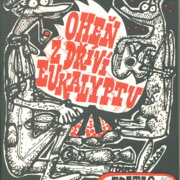 Oheň z dříví eukalyptu